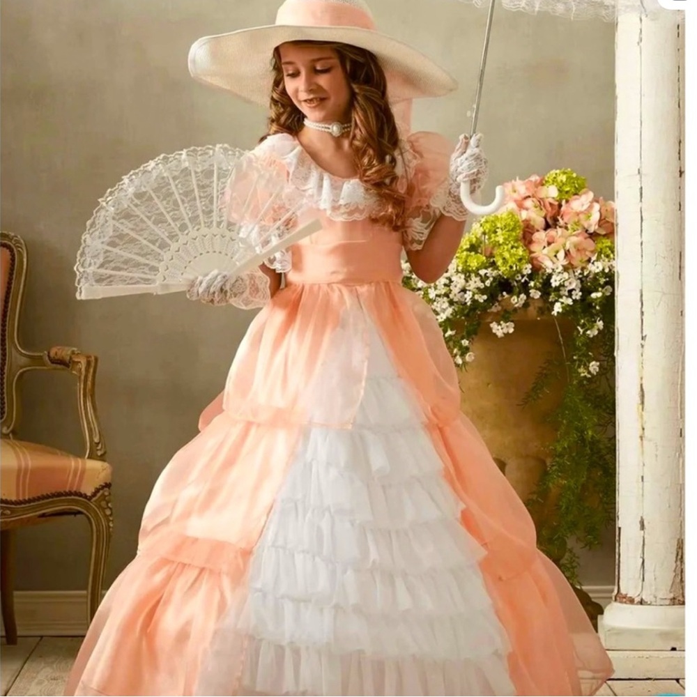 Chasing Fireflies Southern Belle Girls Dress & Hat in size 8